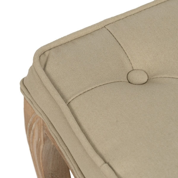 Banco Madera de caucho beige 50 x 47 x 36 cm