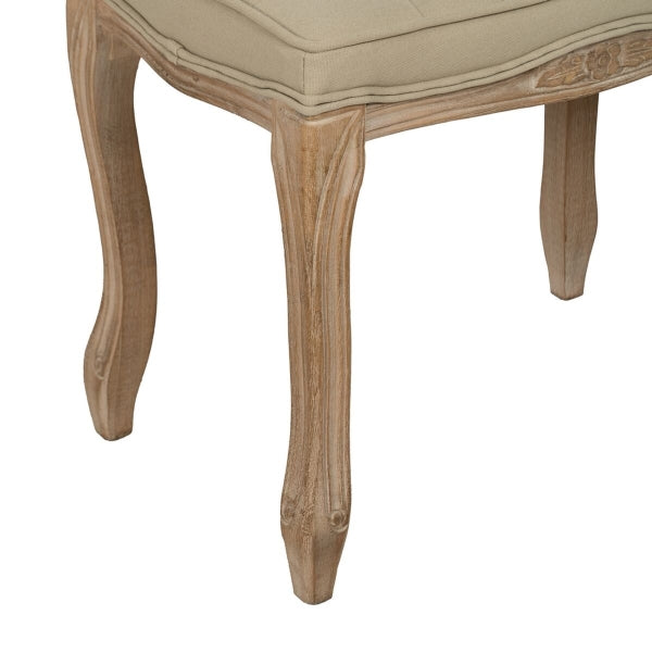 Banco Madera de caucho beige 50 x 47 x 36 cm