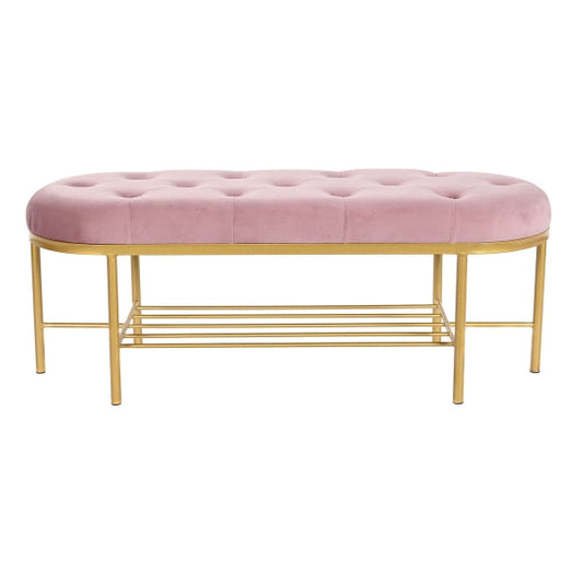 DKD Home Decor Banquete 100 x 35 x 40 cm Rose Gold* Metal