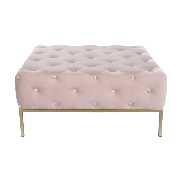 Bench DKD Home Decor Pink Gold* Metal 100 x 100 x 45 cm