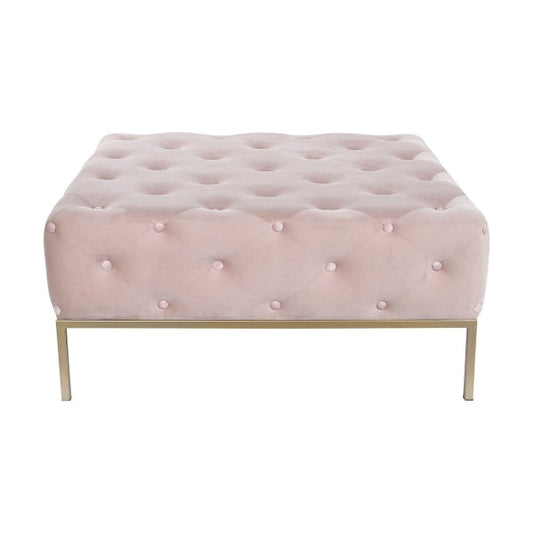 Banco DKD Home Decor Ouro Rosa* Metal 100 x 100 x 45 cm