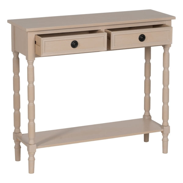 Console White pine wood MDF wood 90 x 30 x 81 cm