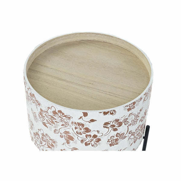 Console DKD Home Decor White Black Metal Wood MDF 38 x 38 x 39 cm