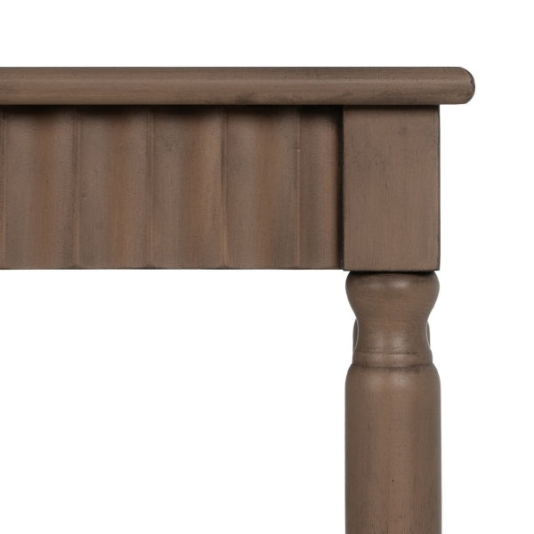 Consola madeira de pinho castanho madeira MDF 71 x 30 x 71 cm