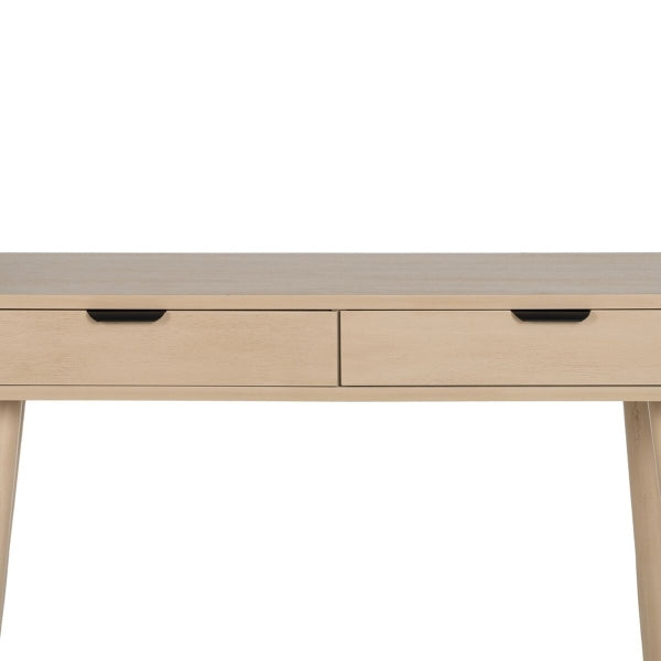 Console Natural pine wood MDF wood 90 x 35 x 75 cm