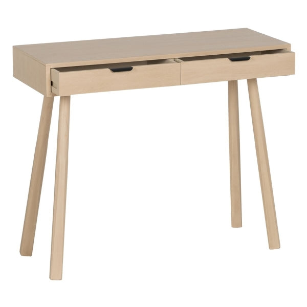 Console Natural pine wood MDF wood 90 x 35 x 75 cm