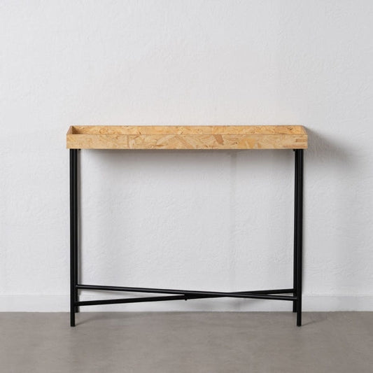 Console Black Natural Wood Iron Wood MDF 98 x 32 x 80.5 cm