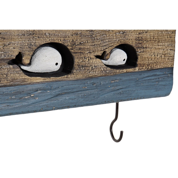 Wall hanger DKD Home Decor Distressed finish Metal Wood (85 x 4 x 33 cm)