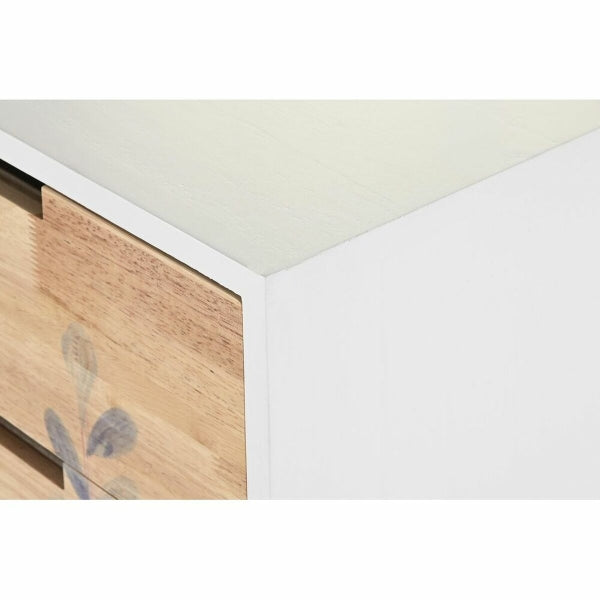 Wardrobe with Drawers DKD Home Decor White Natural Chestnut Rubber Wood Paulownia Wood 40 x 30 x 78 cm