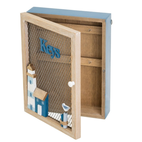 Key cabinet Natural Blue 20 x 8 x 26 cm