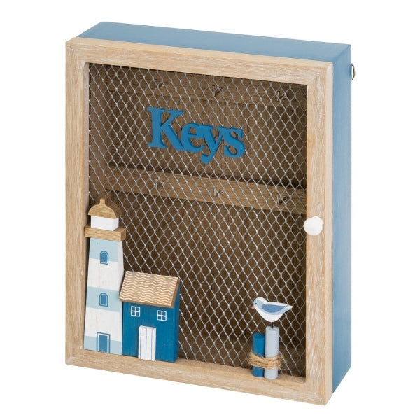 Key cabinet Natural Blue 20 x 8 x 26 cm