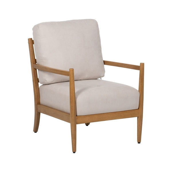 Fauteuil Beige Caoutchouc naturel Bois MDF Mousse 100% polyester 65 x 71 x 88 cm