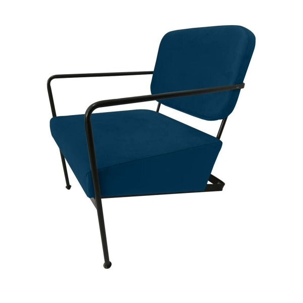 Armchair DKD Home Decor Blue Metal 62 x 76 x 76 cm 55.5 x 72 x 71 cm