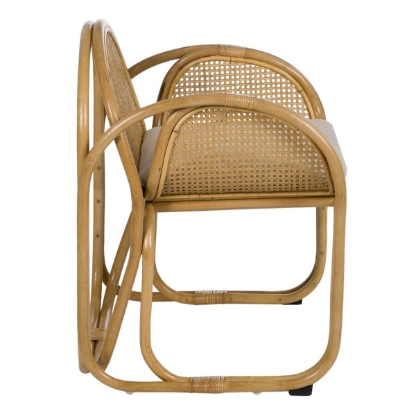 Fauteuil en rotin naturel 63,5 x 58 x 77 cm