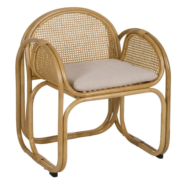 Natural Rattan Armchair 63.5 x 58 x 77 cm