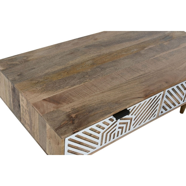 Coffee table Home ESPRIT White Mango wood 115 x 60 x 40 cm