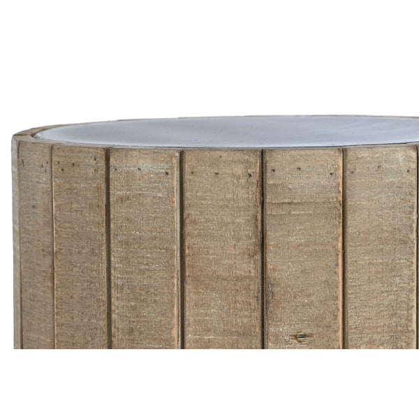 Mesa auxiliar Home ESPRIT Madera de abeto natural MDF 36 x 36 x 45 cm