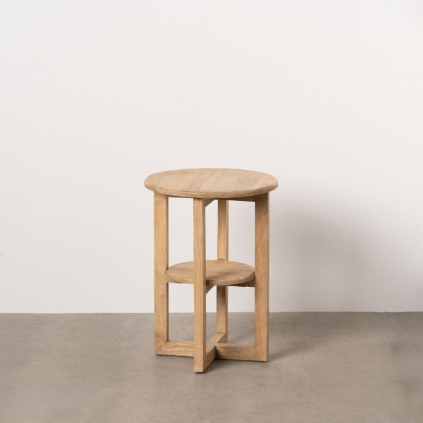 Natural side table 40 x 40 x 55 cm