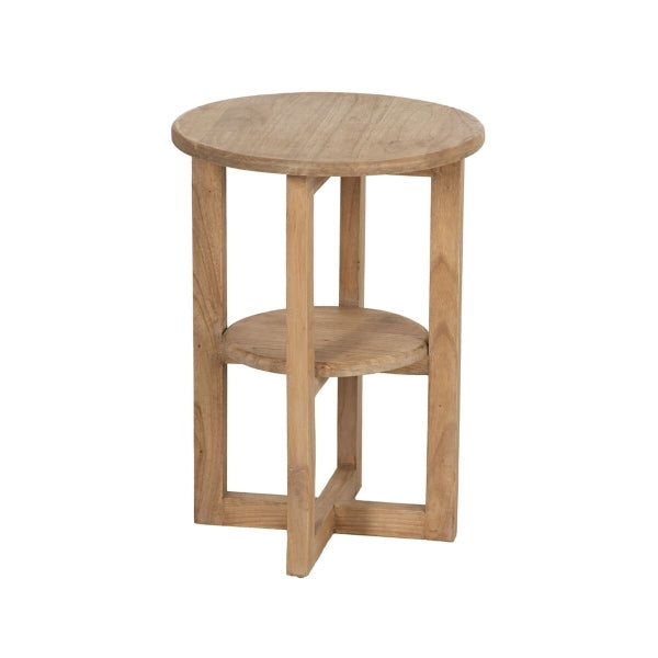 Natural side table 40 x 40 x 55 cm