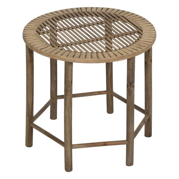 Table d'appoint Bambou naturel 50 x 50 x 48 cm 38.5 x 38.5 x 40 cm 2 Pièces (2 Unités)