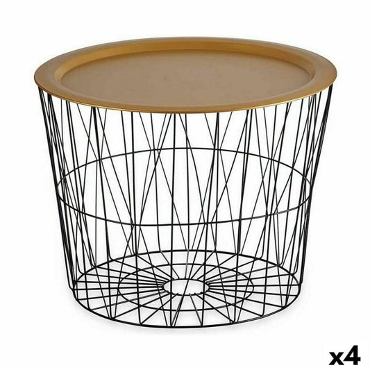 Side table Black Gold* Metal 62 x 45.5 x 62 cm (4 Units)