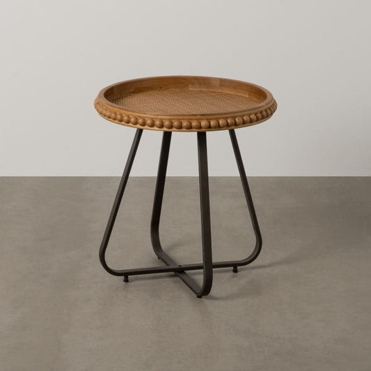 Side table Black Natural 52 x 52 x 54.5 cm