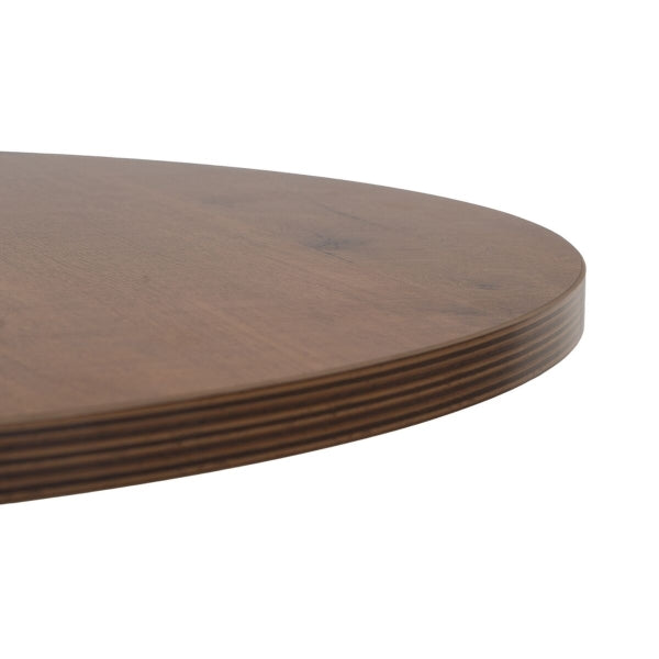 Natural Black MDF Wood Table 80 x 80 x 75 cm