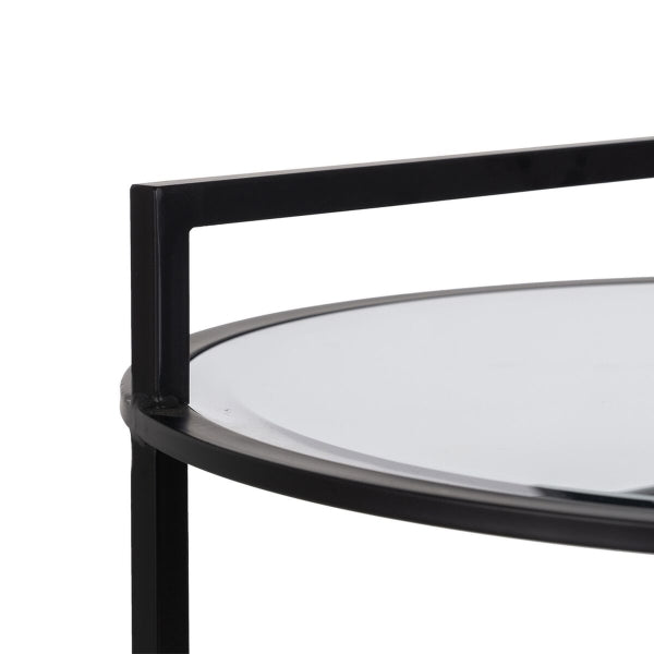 Side Table Black Iron Mirror 59 x 59 x 67.5 cm