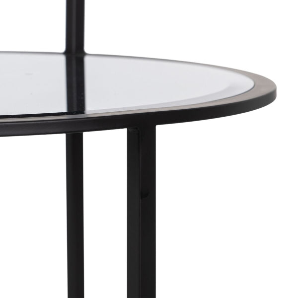 Side Table Black Iron Mirror 59 x 59 x 67.5 cm