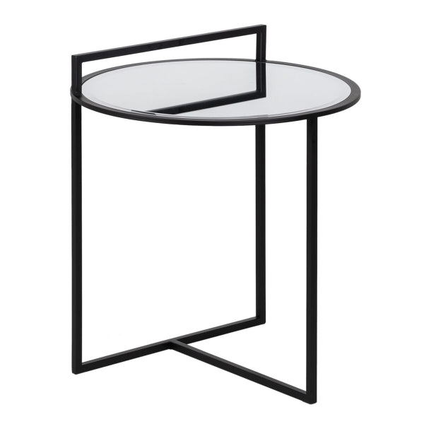 Side Table Black Iron Mirror 59 x 59 x 67.5 cm