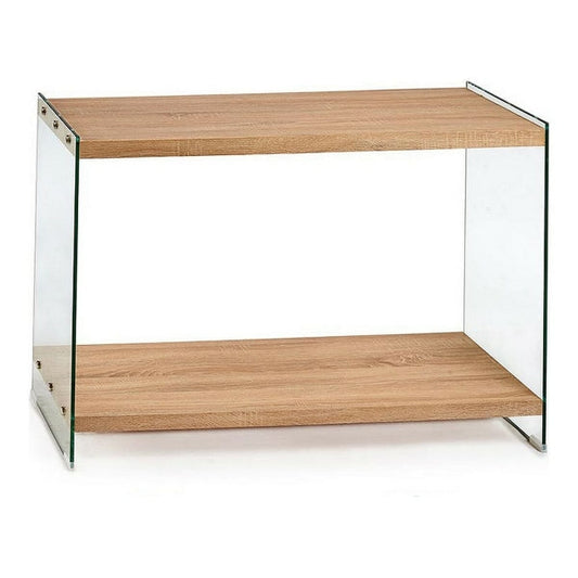 Meuble de couloir Marron Verre transparent Bois MDF 40 x 76 x 120 cm