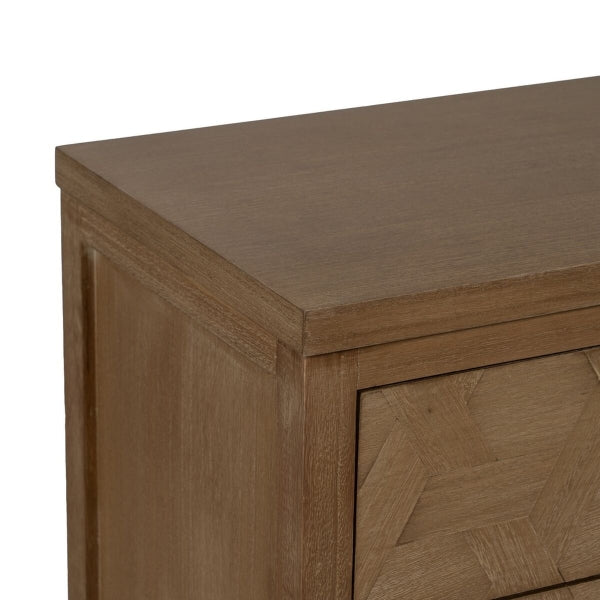 Bedside table BRAYAN Natural Paulownia wood 48 x 35 x 66 cm