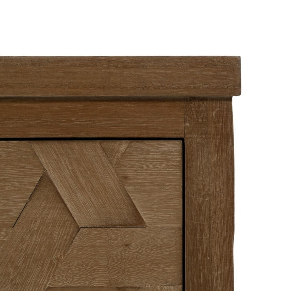 Bedside table BRAYAN Natural Paulownia wood 48 x 35 x 66 cm