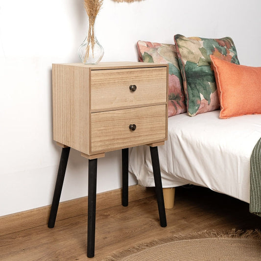 Vinthera Moa Natural Metal bedside table 35 x 26 x 65 cm