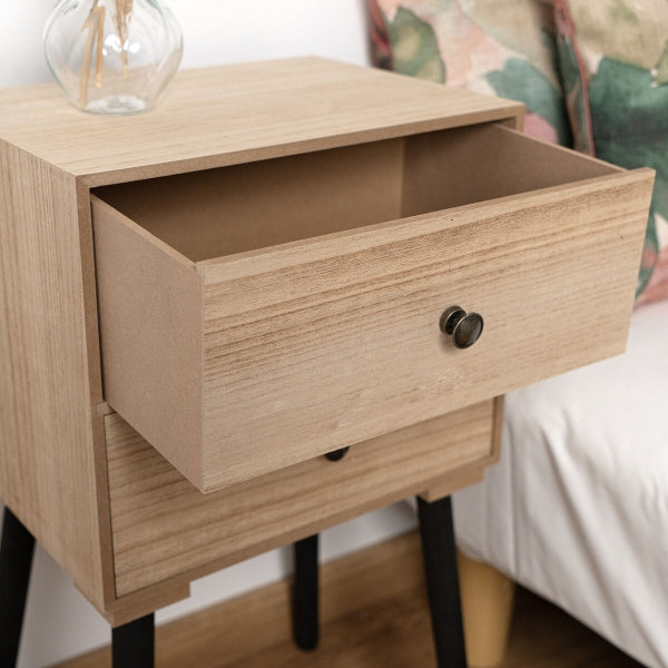 Vinthera Moa Natural Metal bedside table 35 x 26 x 65 cm