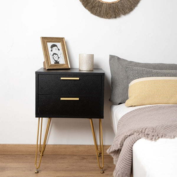 Vinthera Moa Nightstand Black Plastic 40 x 30 x 60 cm