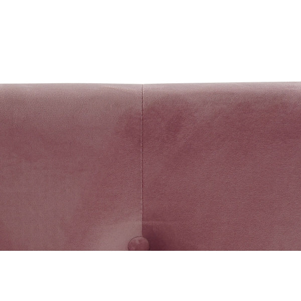 Cama DKD Home Decor Madeira Metal Rosa 180 x 200 cm 187 x 210 x 137 cm