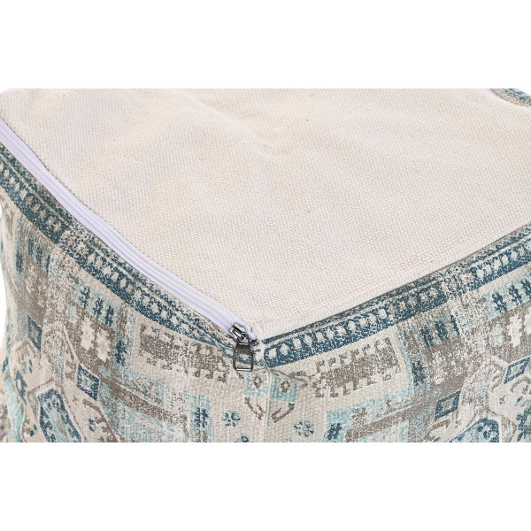 Puff DKD Home Decor Casablanca Blue Fringe 40 x 40 x 40 cm