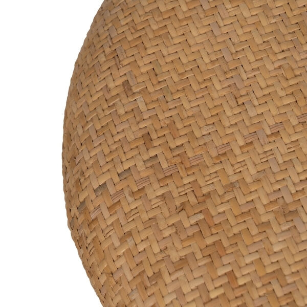 Pouffe RATÁN Natural Rattan 40 x 40 x 46 cm (2 Units)