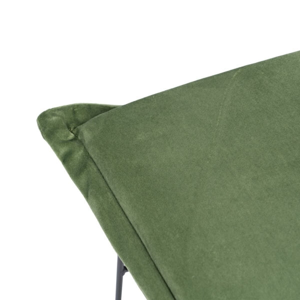 Metal Synthetic Woven Pouffe 40 x 40 x 35 cm Light green