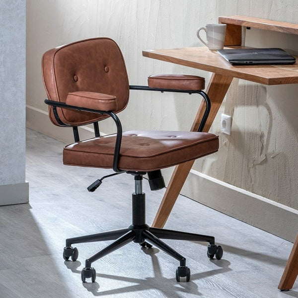 Office chair 56 x 56 x 92 cm Camel