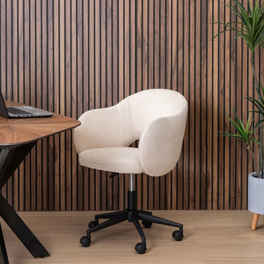 Black Cream Office Chair 56 x 56 x 85 cm