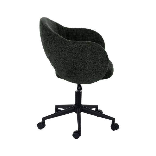 Chaise de bureau noire verte 56 x 56 x 85 cm