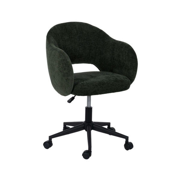 Chaise de bureau noire verte 56 x 56 x 85 cm