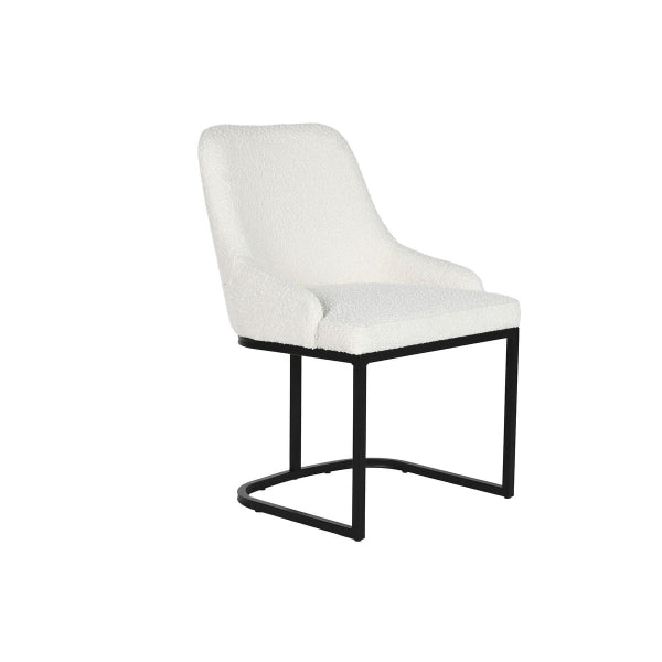 Cadeira de sala de estar Home ESPRIT Branco Preto 54 x 61 x 82,5 cm