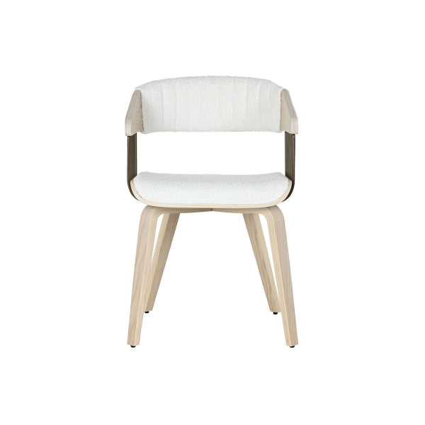 Living room chair Home ESPRIT White Polyester Wood 51 x 55 x 76.5 cm