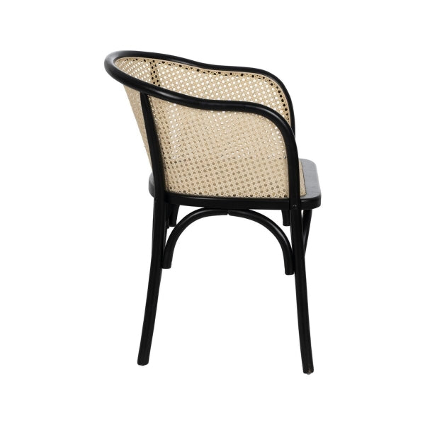 Natural Negro Silla de comedor 56 X 58 X 77 CM