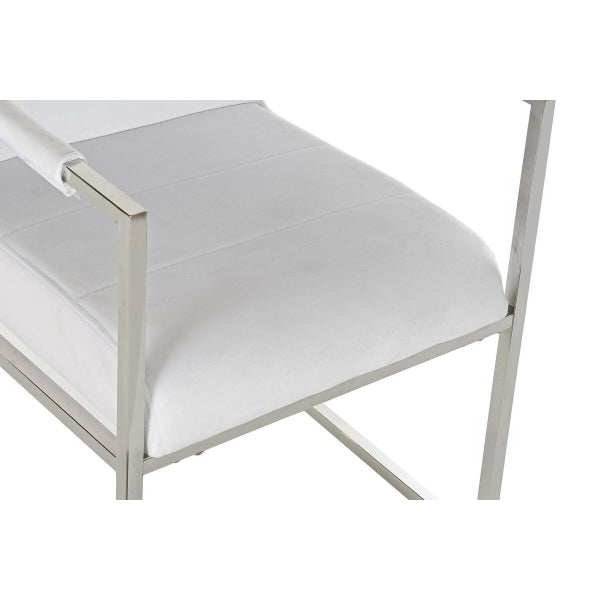 Cadeira DKD Home Decor Poliéster Aço Branco (56 x 68 x 92 cm)