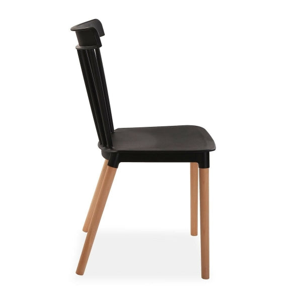 Versa Chair Black 52.5 x 80 x 43 cm (4 Units)