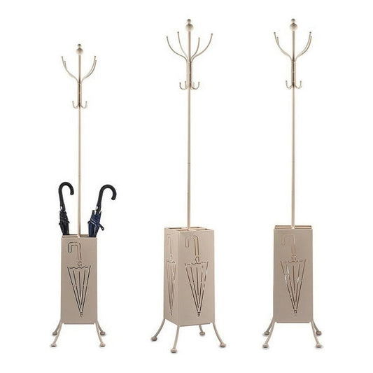 Clothes rack Umbrella stand Metal Cream (34 x 188 x 34 cm)